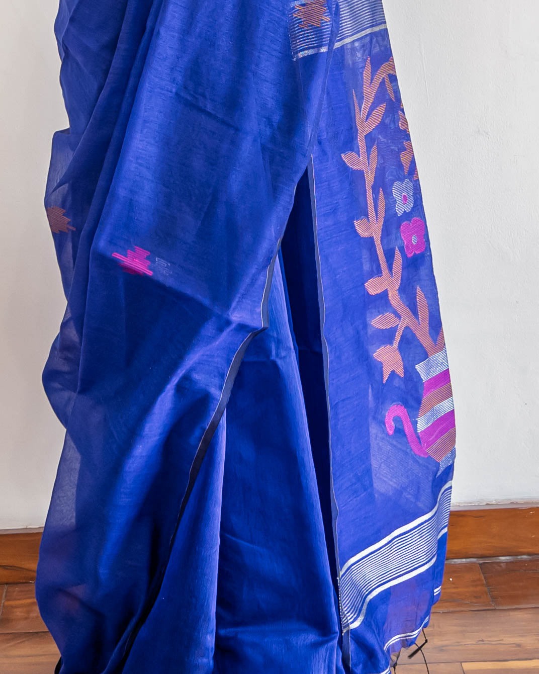 Blue Handloom cotton saree