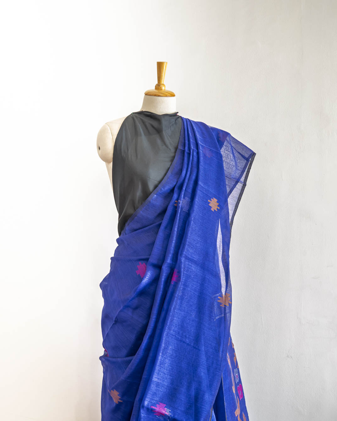 Blue Handloom cotton saree
