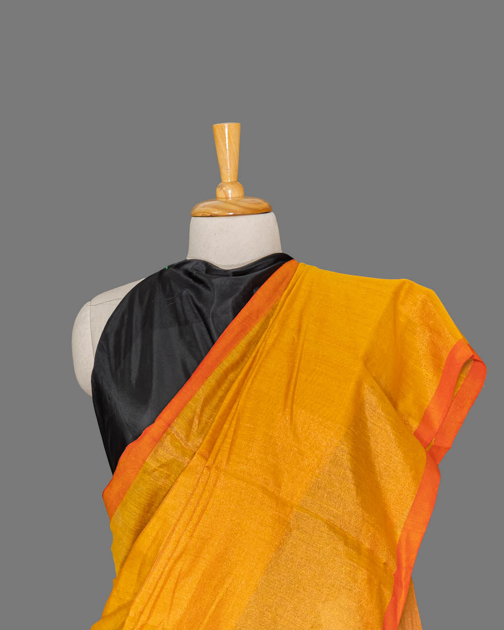 Golden Yellow Shimmer Handloom Saree | simmpli ethnicc