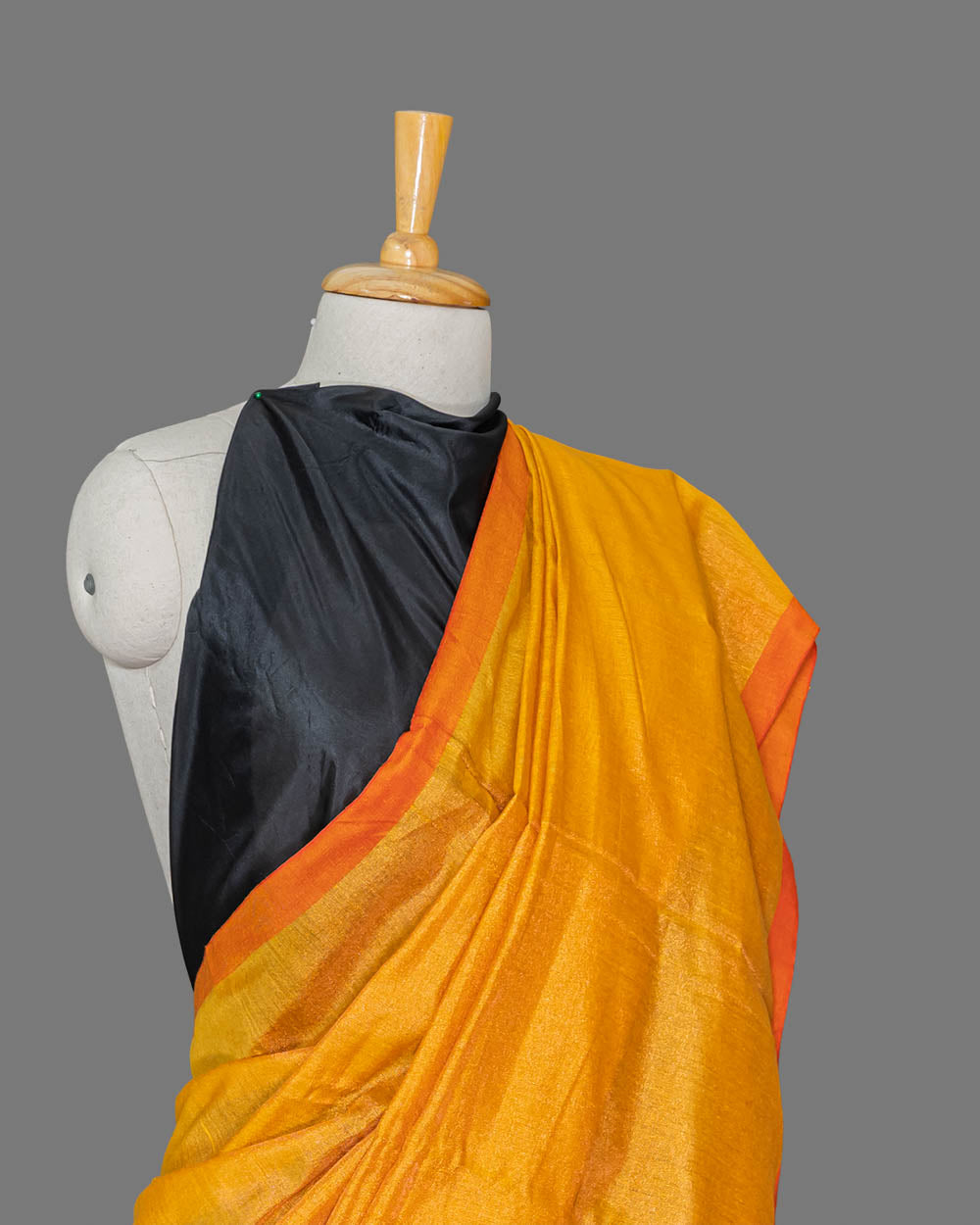 Golden Yellow Shimmer Handloom Saree | simmpli ethnicc
