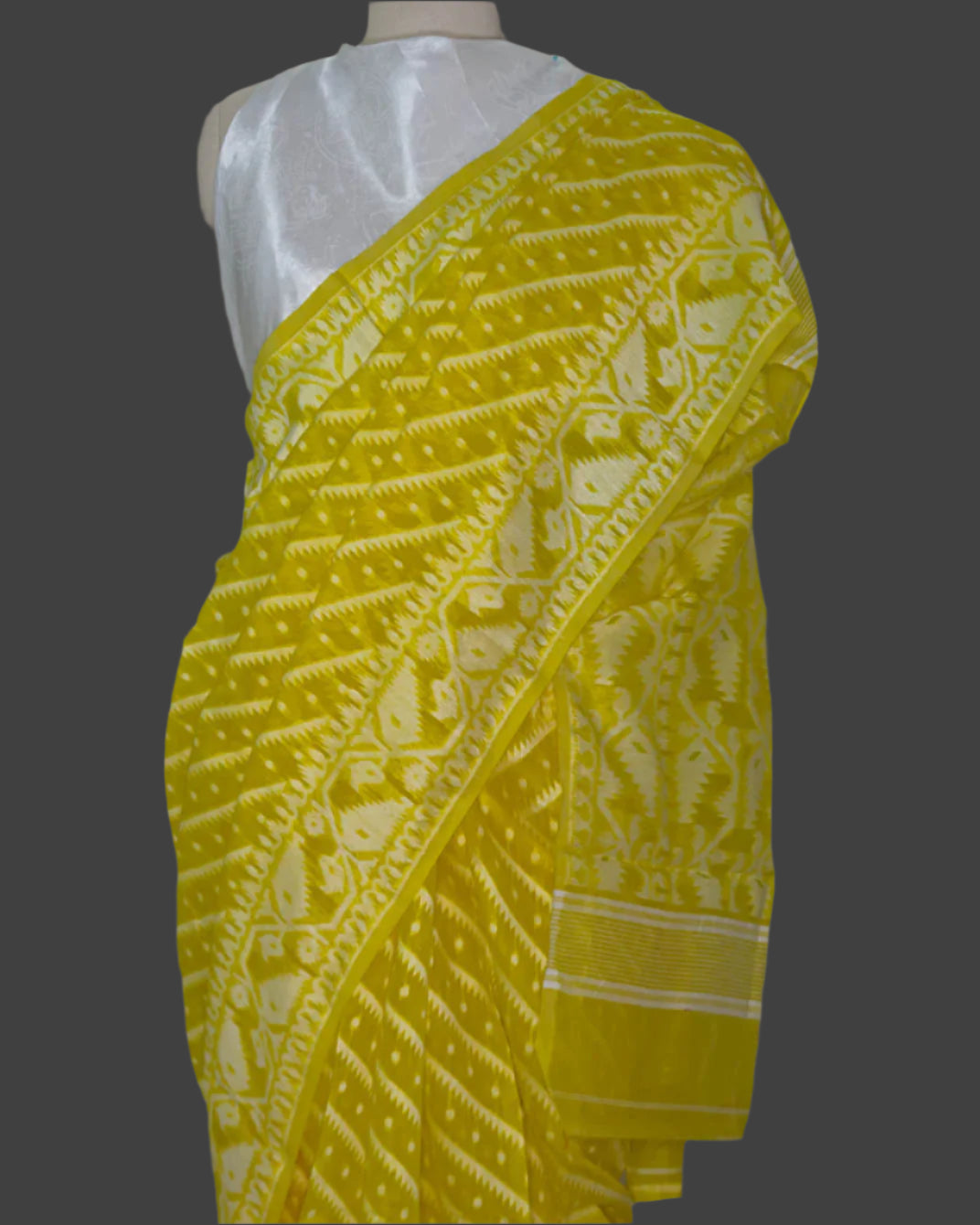 Neon Green Intricately woven saree | simmpli ethnicc