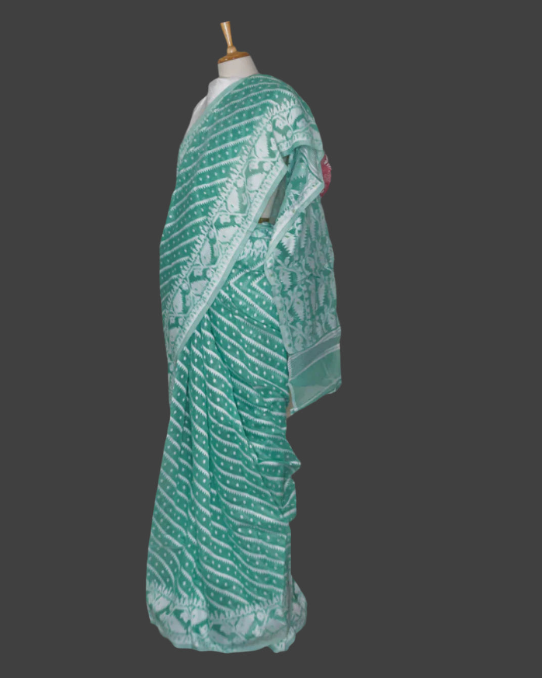 Sea Green Intricately woven saree | simmpli ethnicc