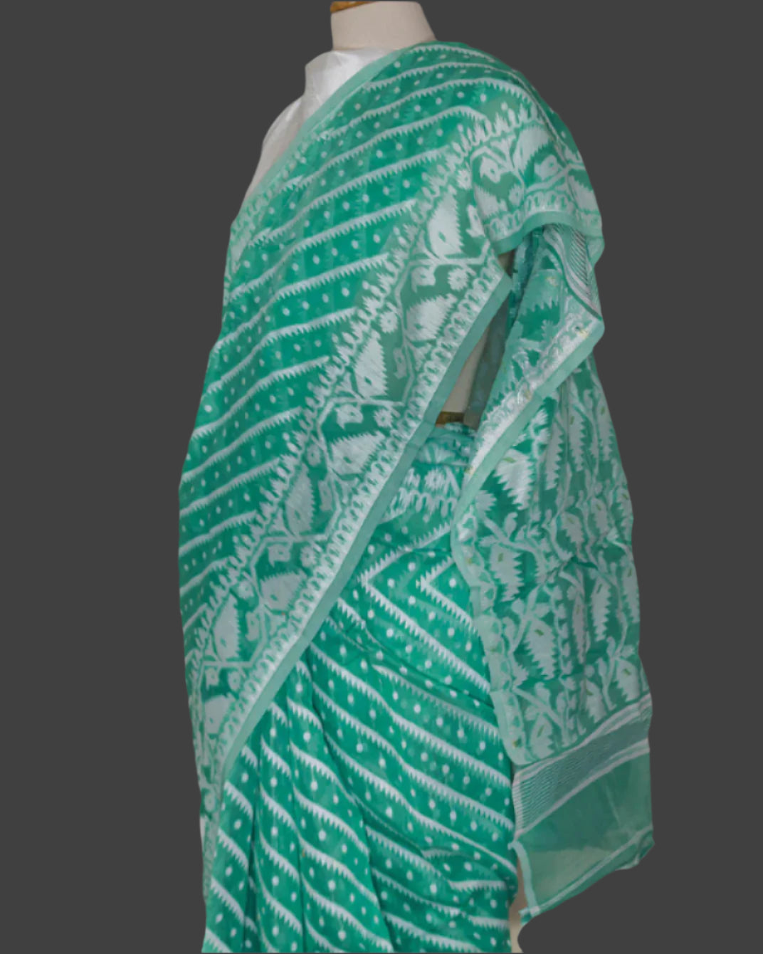 Sea Green Intricately woven saree | simmpli ethnicc