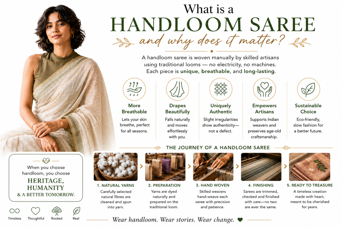 What is a Handloom Saree? Complete Guide to India's Finest Weaving Tradition