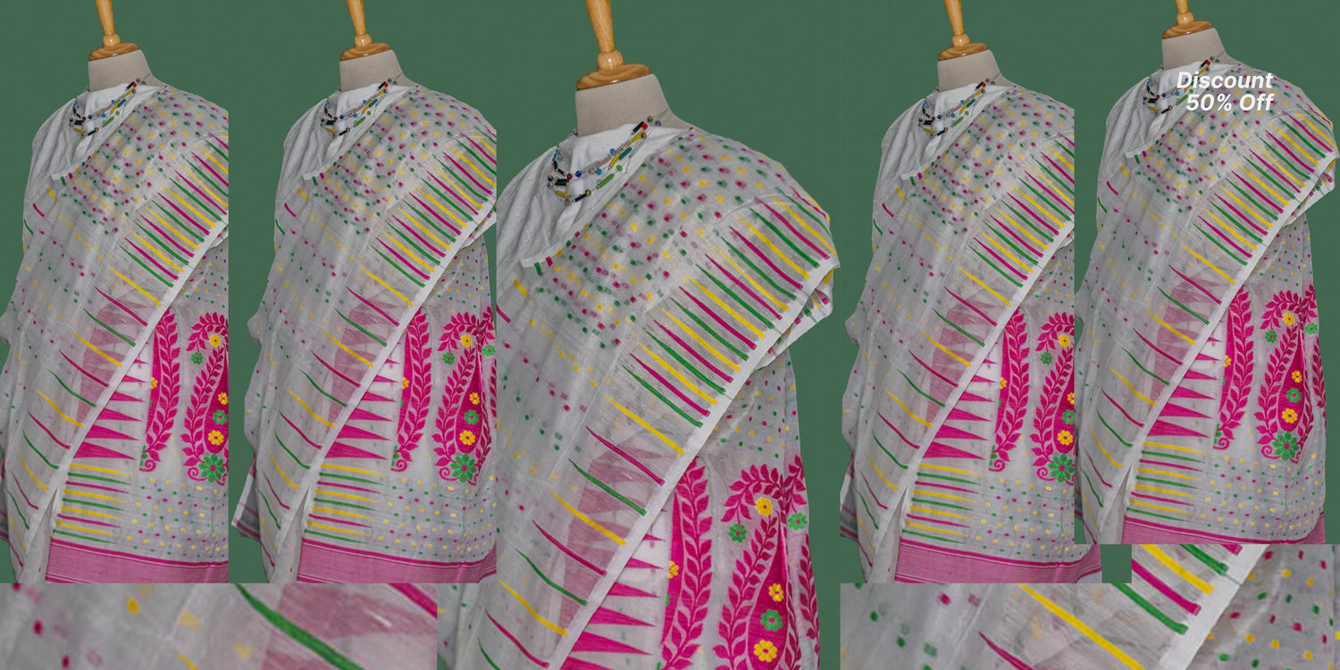 white sarees collection- soft weaves | simmpli ethnicc 