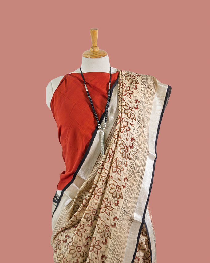 COTTON LINEN PRINTED SAREES