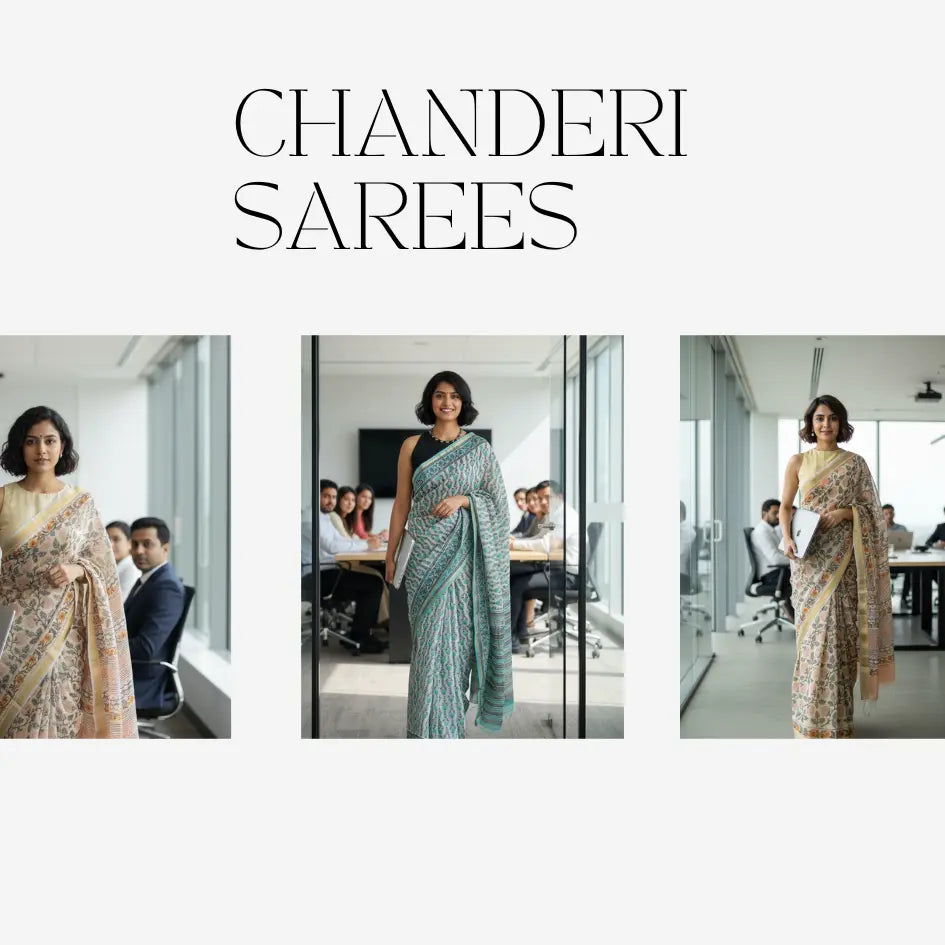 ✨ Chanderi Sarees Collection – Handwoven Silk & Cotton Sarees with Traditional Indian Craftsmanship