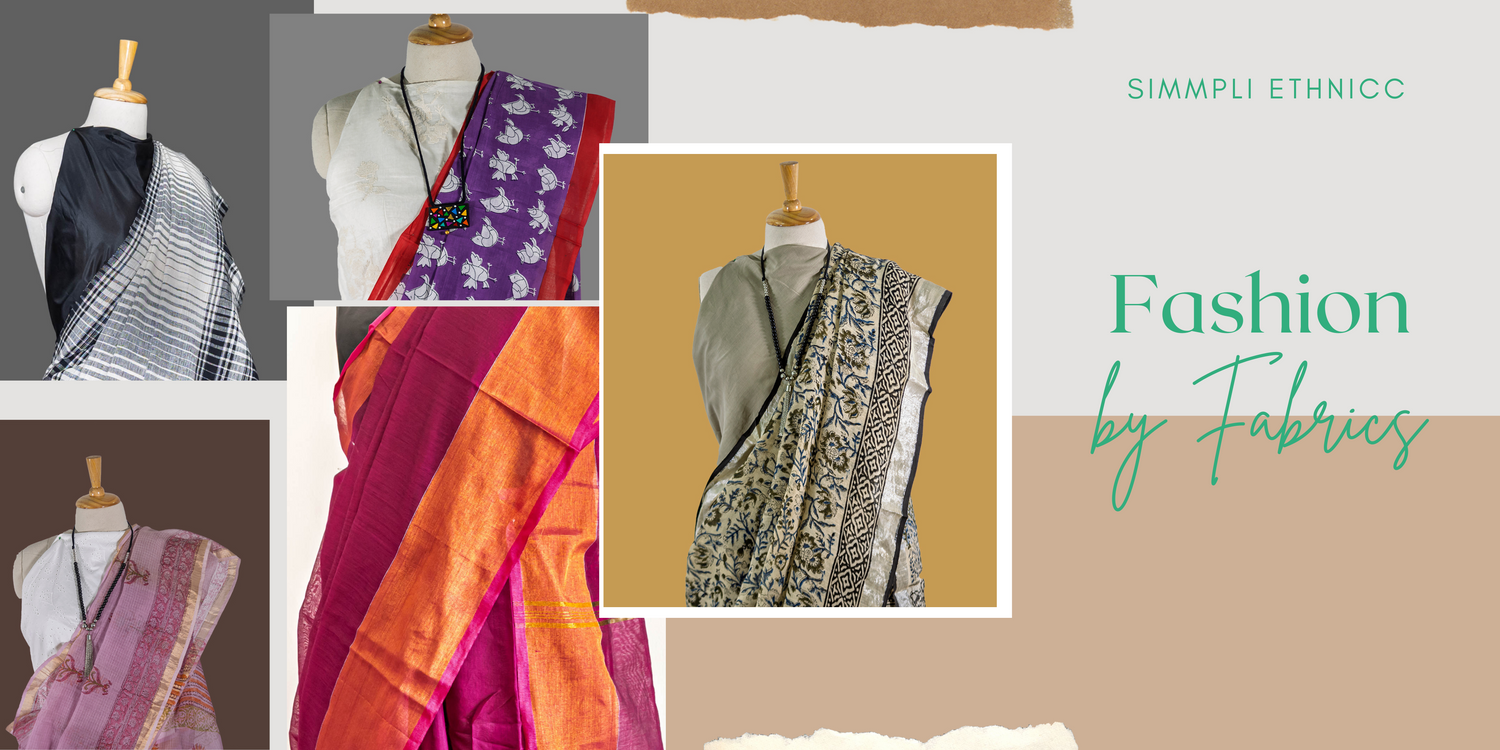 SHOP BY FABRICSxplore handloom cotton, cotton silk, and linen sarees — crafted with love, rooted in tradition, perfect for modern Indian women.