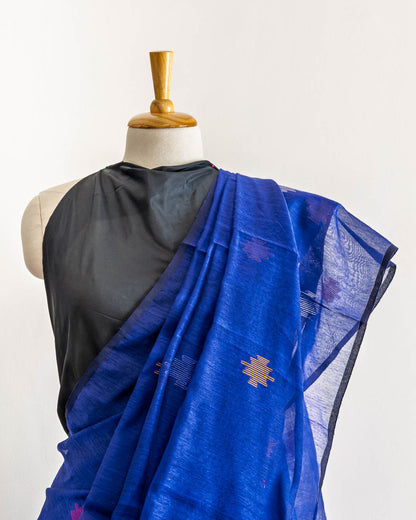Blue Handloom cotton saree