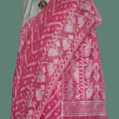 White Intricately woven  Saree | simmpli ethnicc
