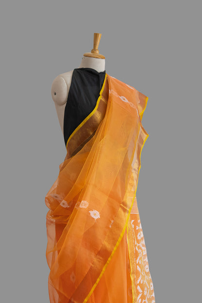 simmpli ethnicc | PEACH MUSLIN SILK SAREE