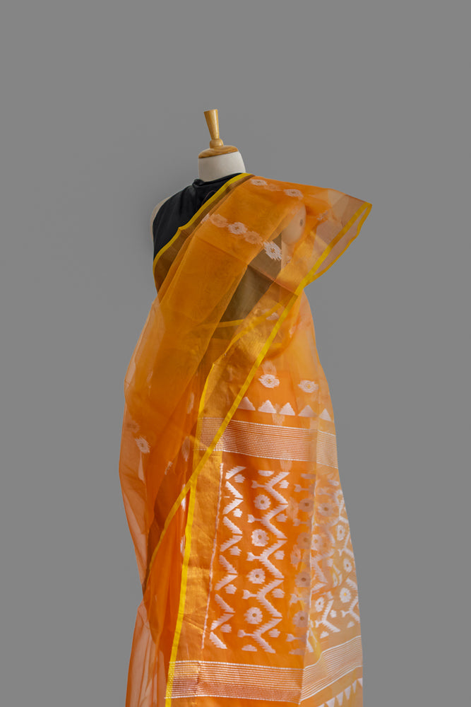 simmpli ethnicc | PEACH MUSLIN SILK SAREE