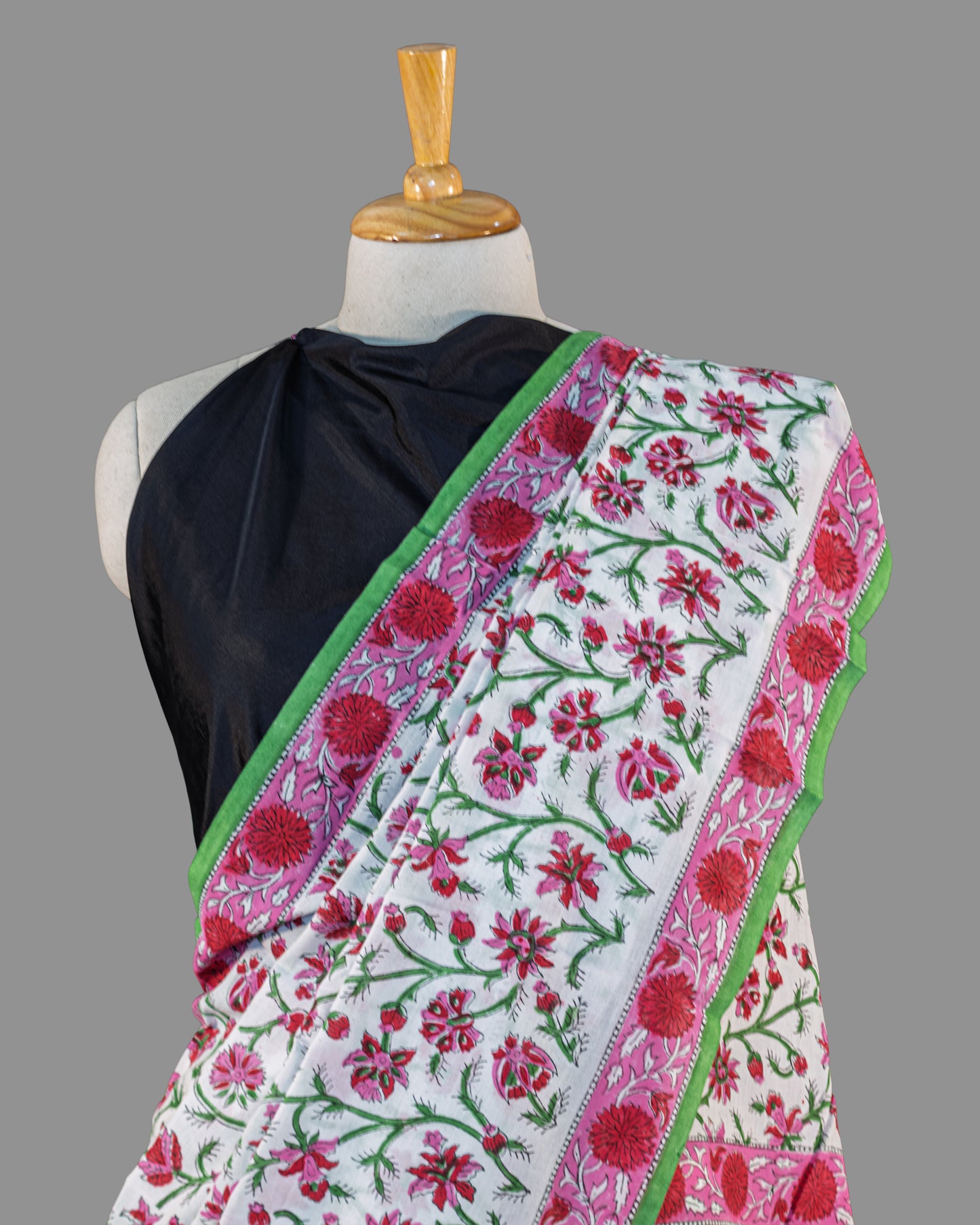 MUL COTTON SAREE-FLORAL PRINT -PRINTED SAREE COLLECTION | simmpli ethnicc
